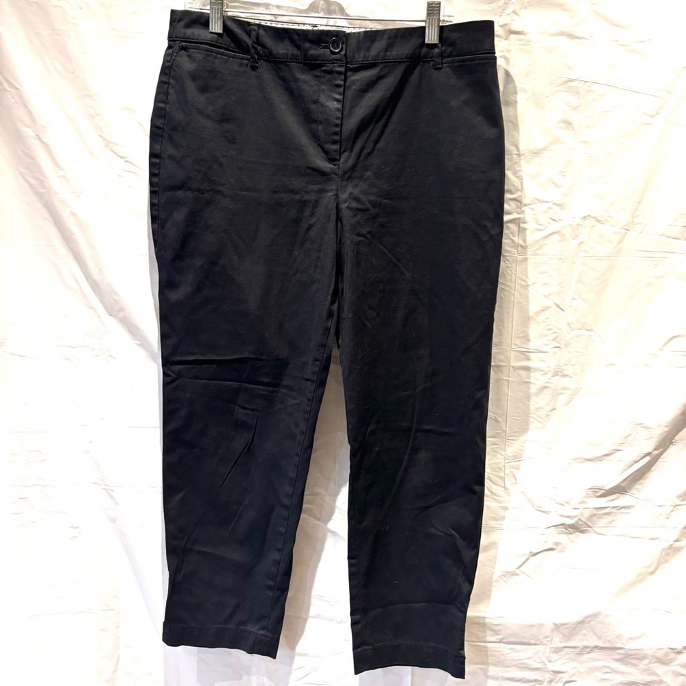 Talbots Black Perfect Crop pants SZ 10 Worn 2X